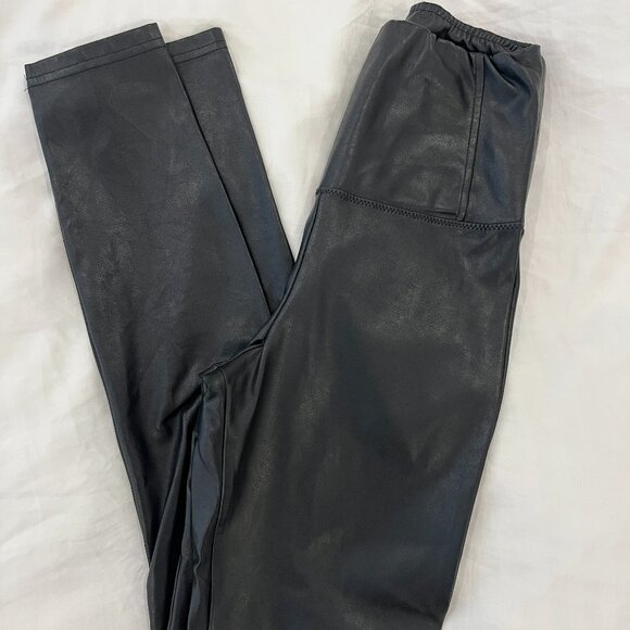 Aritzia Wilfred Free Daria Vegan faux Leather High Waisted Leggings Tights XS - Picture 4 of 4